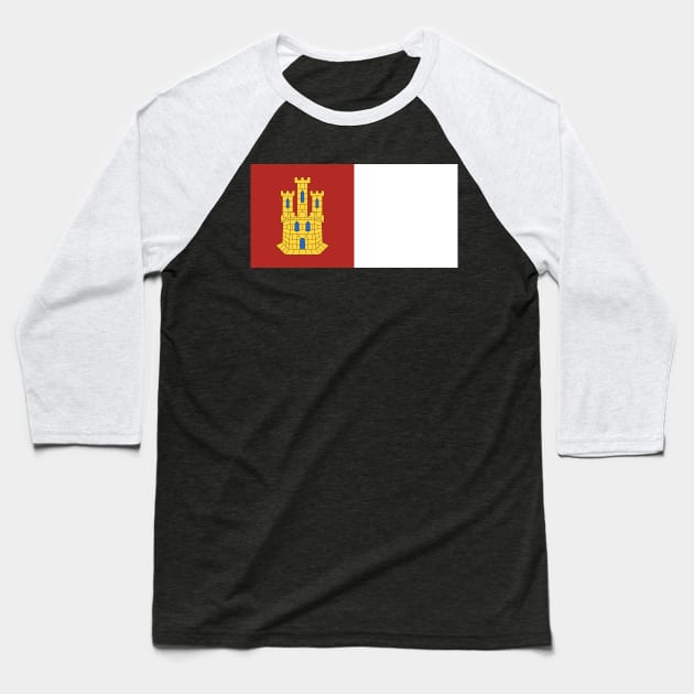 Castilla–La Mancha Baseball T-Shirt by Wickedcartoons